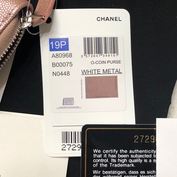 Chanel Iridescent Rose Gold Zip Wallet Card Holder - Picture 13 of 13